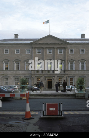 Leinster House a Dublino in Irlanda, la casa del Parlamento Dail Foto Stock