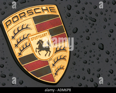 Porsche auto badge Foto Stock