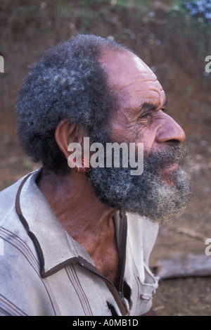 L'uomo Highlands Occidentali provincia di Papua Nuova Guinea Foto Stock