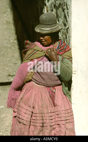 Il Perù alta Altiplano donna indiana Foto Stock