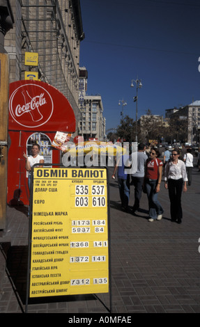 Kiev, Main Street Chrescatyk Foto Stock