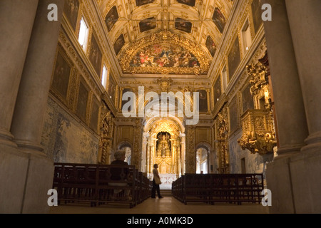 Lisbona portogallo Museu Nacional do Azulejo in Convento da Madre de Deus National Tile Museum Chiesa Foto Stock