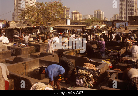 Dhobi ghat Cuffe Parade Bombay Mumbai India Foto Stock