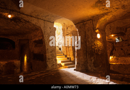 St Pauls catacombe di Rabat Malta Foto Stock