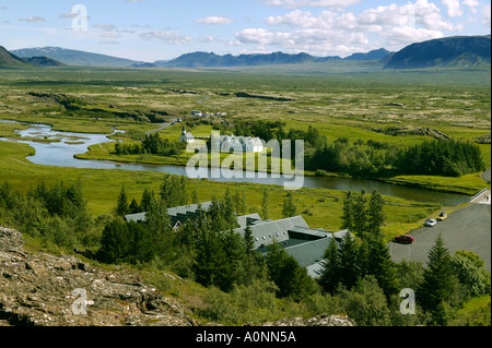 Thingvellir Parco Nazionale di Islanda Foto Stock