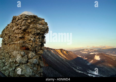 Muran Altopiano del parco nazionale, castello di Muran rovina, Slovacchia Foto Stock