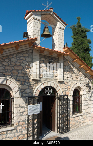 Chiesa nel centro del resort, Kalithea, penisola Kassandra di Halkidiki, Grecia Foto Stock