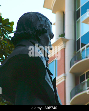 Benjamin Franklin statua Lafayette Square di New Orleans in Louisiana USA Foto Stock