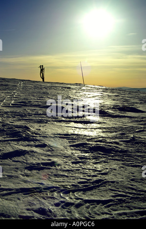 Mt Zvolen sera invernale, dei monti Tatra in Slovacchia Foto Stock