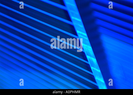 Blu colorata grafica astratta lineare modelli di linea Foto Stock