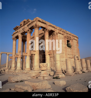 Tempio romano di Baal Shamine risalente al 23 D.C. Palmyra UNESCO World Heritage Site Siria Medio Oriente Foto Stock