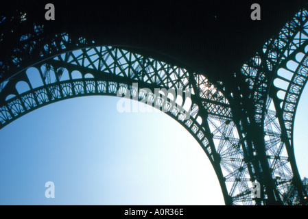 Eifel tower base parigi francia Foto Stock