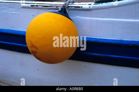 Dettaglio della barca da pesca in St Ives harbour Cornwall Regno Unito Foto Stock