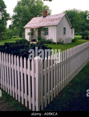 Luogo di nascita di Hoover Cottage in Herbert Hoover Sito Storico Nazionale di ramo ovest Iowa Foto Stock