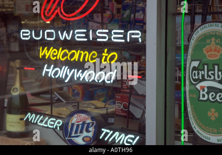 Negozio di liquori su Sunset Boulevard a Hollywood California Foto Stock