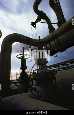 Texas impianto petrolchimico dettaglio Foto Stock