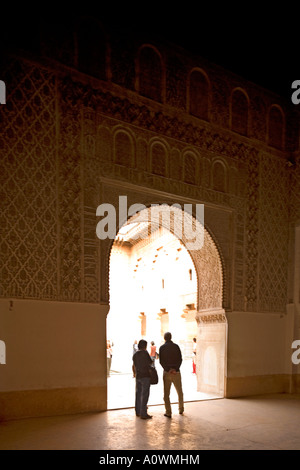 Ben Youssef Medersa scuola coranica in Marrakech Marocco Foto Stock