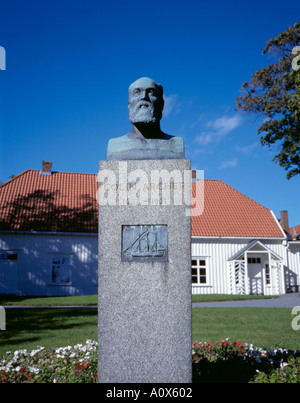 Busto di Colin Archer, larvik, vestfold, Norvegia. Foto Stock