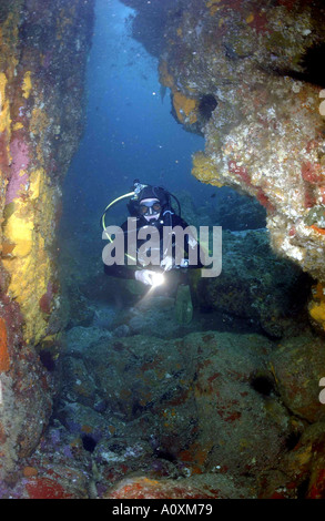 Diving in povero cavaliere isole Foto Stock