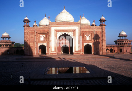 Tomba di Humayun nella Vecchia Delhi in India, l'ispirazione per il Taj Mahal Foto Stock