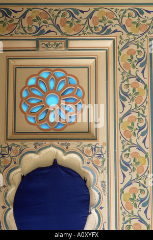 Dettaglio il Shiv Niwas Palace Hotel Udaipur Rajasthan India Asia Foto Stock