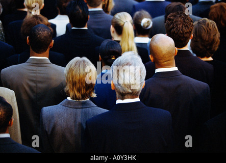 Vista posteriore dei dirigenti aziendali in un seminario Foto Stock