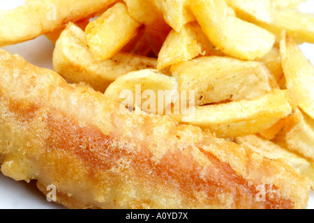 Bistrattato salsiccia e patatine Foto Stock