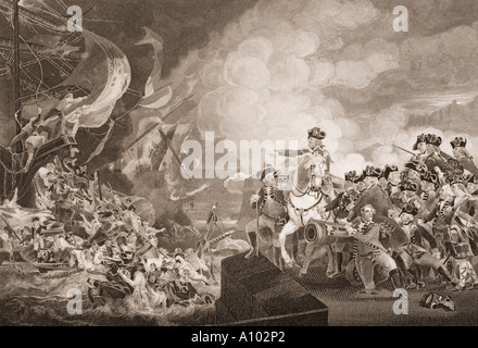 L'Assedio di Gibilterra, 1782. Foto Stock