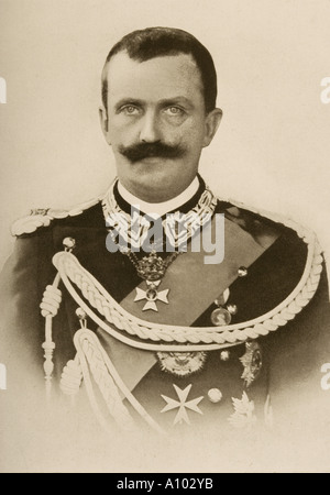 Il re Vittorio Emanuele III di Italia Foto Stock