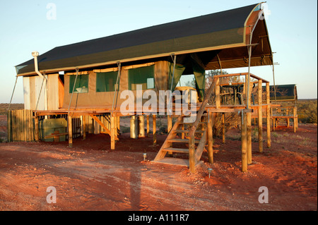 Tenda di lusso in Gunya Titjikala un esclusivo aboriginal safari resort vicino a Alice Springs Red Centre Australia centrale Foto Stock