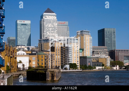Canary Wharf grattacieli di Londra Foto Stock