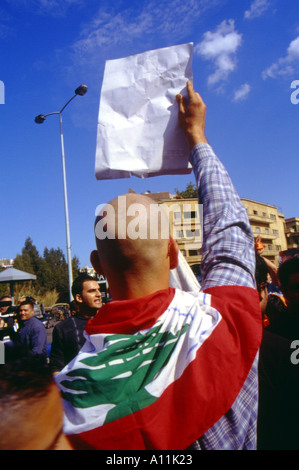 Testa di pelle azione Beirut Libano Foto Stock