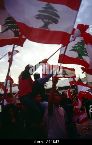 Entrare in funzionamento in gran numero Beirut Libano Foto Stock