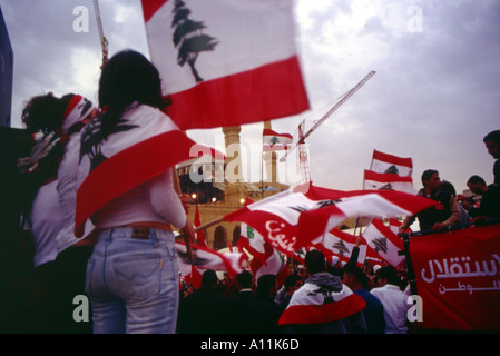 La potenza che causa il movimento nazionale Beirut Libano Foto Stock