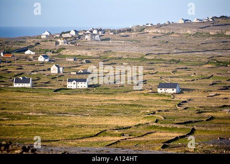 Vista da Dun Angus Fort, Inishmore, Isole Aran, Irlanda Foto Stock