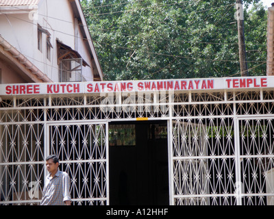 Ingresso di Shree Kutch Satsang Swaminarayan Hindu Temple a Kampala in Uganda Foto Stock