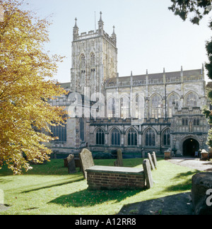 Great Malvern Priory, la chiesa parrocchiale di Santa Maria e San Michele Great Malvern Worcestershire Inghilterra Foto Stock