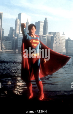 Superman il film anno 1978 il direttore Richard Donner Christopher Reeve basato su Jerry Siegel e Joe Shuster s fumetto Foto Stock