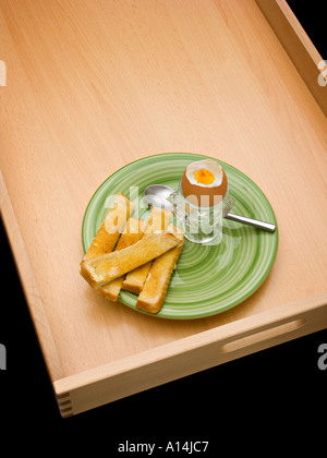 Uova sode e soldati Foto Stock