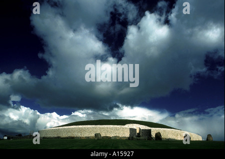 Newgrange Co Meath Irlanda un Woolfitt Foto Stock