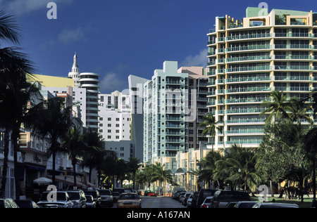 Alberghi di South Beach, Miami Beach, Florida, Stati Uniti d'America Foto Stock