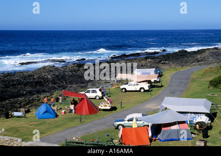 Cape Camping RSA Sud Africa blu mare costa tenda Foto Stock