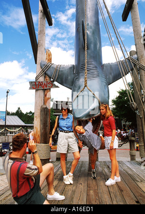 Gli Universal Studios Florida Family a ganasce ride Foto Stock