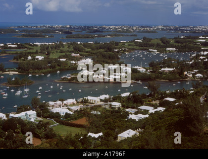 Bermuda Vista dalla collina di Gibbs faro Foto Stock