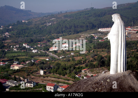 Piccola Madonna del Pilar Santuario in Póvoa de Lanhoso, Portogallo. Manieristici, barocco e neoclassico. Foto Stock