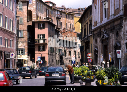 Italia Città italiana Umbria Perugia Centro Storico Foto Stock