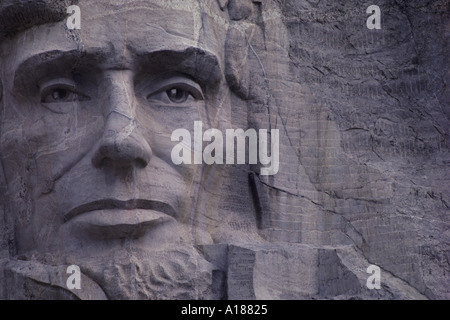 Profilo di Abraham Lincolm Mt Rushmore Foto Stock