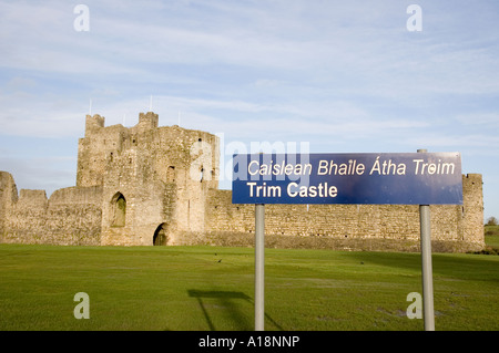 Castello di Trim nella contea di Meath in Irlanda Foto Stock