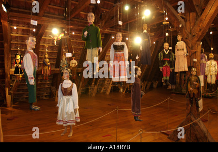 Il Museo delle Marionette nella città di Cesky Krumlov Repubblica Ceca Europa orientale Foto Stock