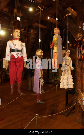 Il Museo delle Marionette nella città di Cesky Krumlov Repubblica Ceca Europa orientale Foto Stock